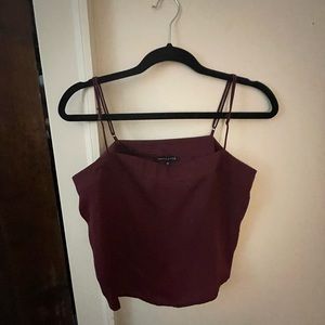 Crimson red crop top